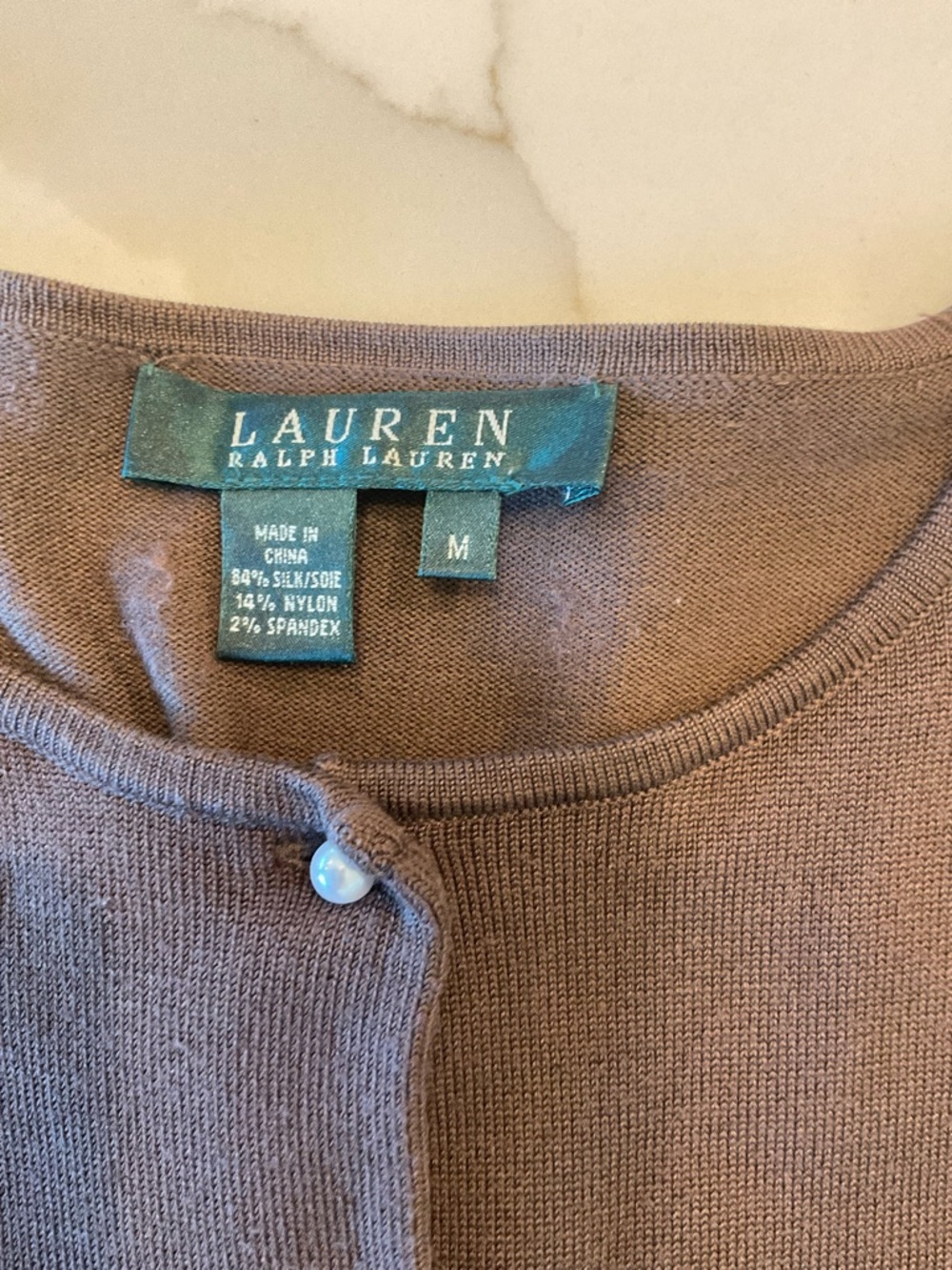 Lauren Ralph Lauren Chocolate Brown Cardigan and Tank Set - Picture 8 of 10